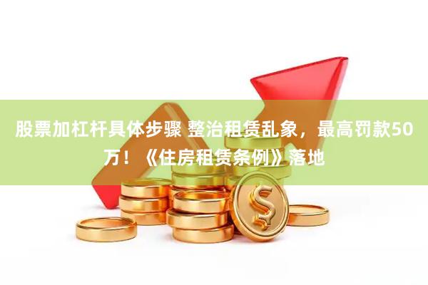 股票加杠杆具体步骤 整治租赁乱象，最高罚款50万！《住房租赁条例》落地